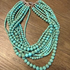 Premier Designs Aqua Multi-Strand Necklace